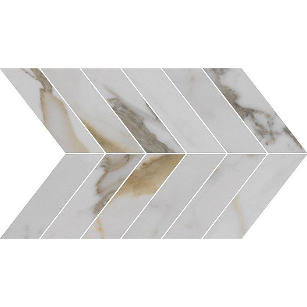 Florida Tile Alustra 9.17" x 21.02" Matte Chevron Porcelain Mosaic
