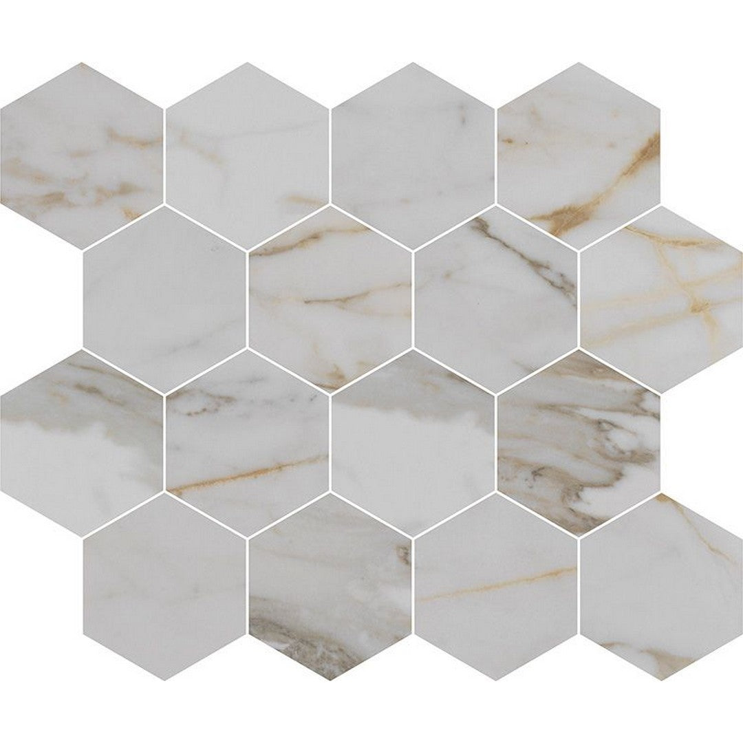 Florida Tile Alustra 10.22" x 11.81" Matte Hexagon Porcelain 3" Mosaic