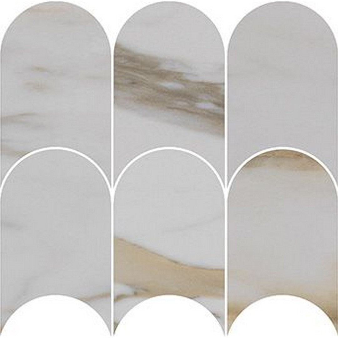 Florida Tile Alustra 11.41" x 11.45" Polished Arch Porcelain Mosaic