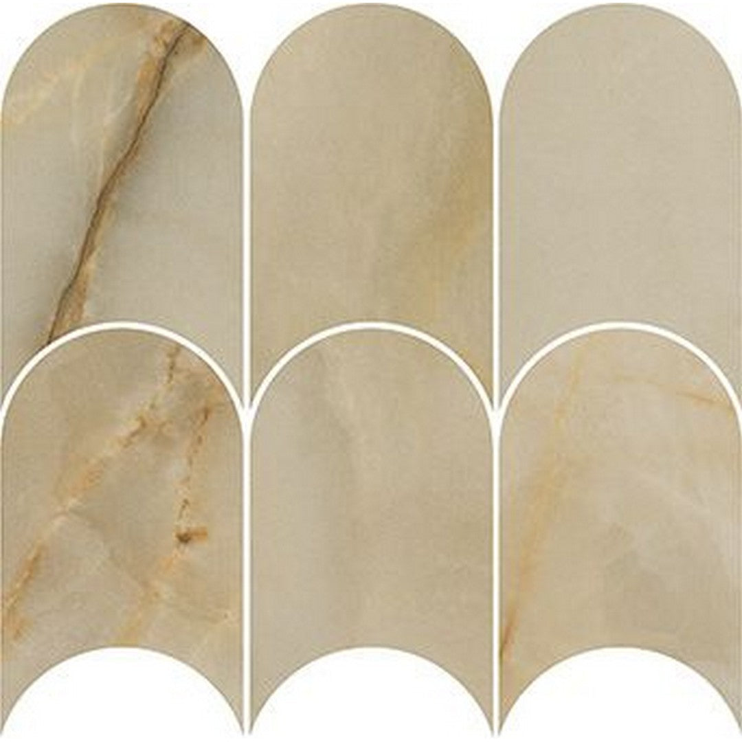 Florida Tile Alustra 11.41" x 11.45" Polished Arch Porcelain Mosaic