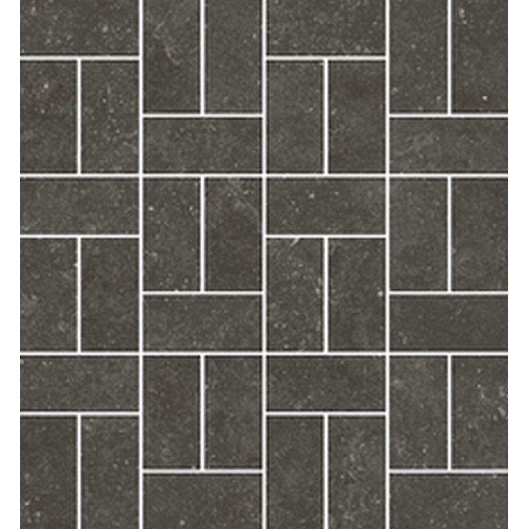 Florida Tile BlueRun 12" x 12" Matte Offset Basketweave Porcelain Mosaic