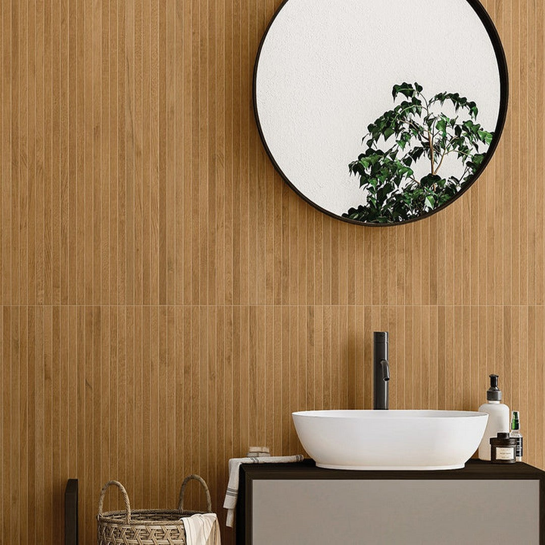 Florida-Tile-Bellanova-8-x-48-Rectified-Linear-Porcelain-Mosaic-Honey