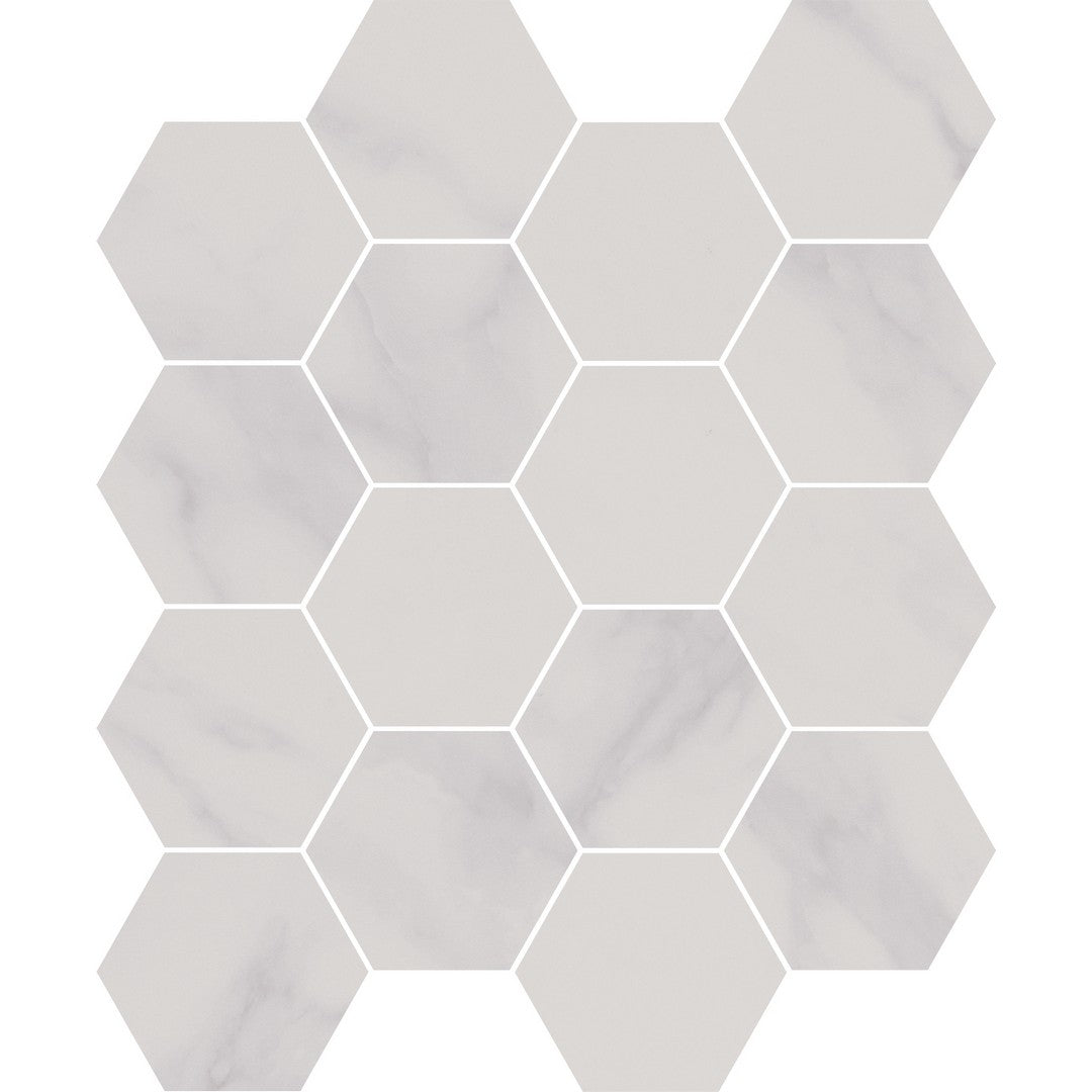 Florida Tile Enchant 10" x 11.75" Rectified Polished Hexagon Porcelain 3" Mosaic