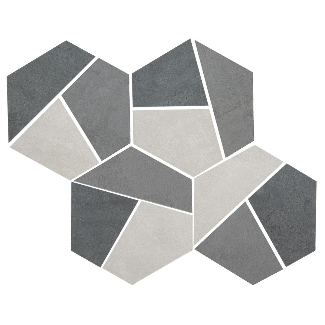 Florida Tile East Village 12" x 15" Rectified Matte Hexagon Porcelain Mosaic