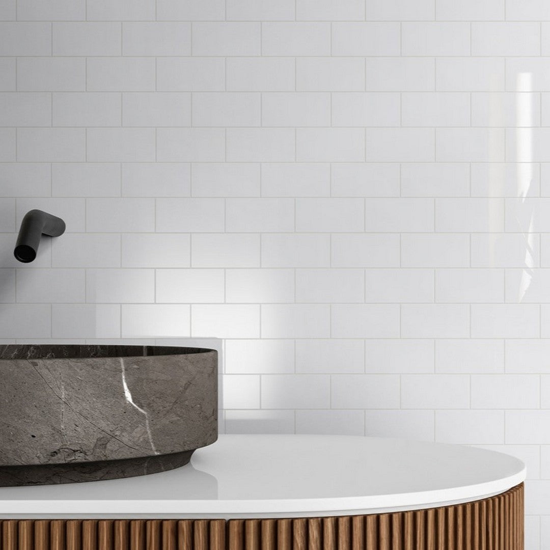 Florida Tile Fluent 3" x 6" Ceramic Glossy Tile Grey