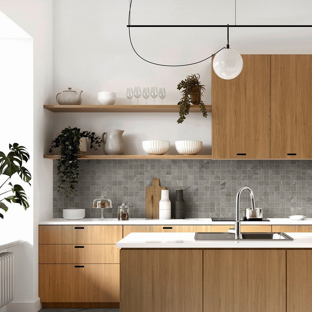 Florida Tile High Ridge 12" x 12" Porcelain Matte Mosaic Deep Taupe