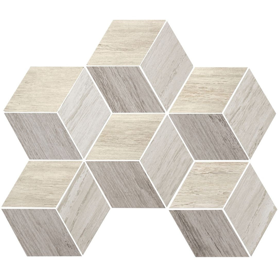 Florida Tile Local 12" x 15" Pressed Matte Cube Porcelain Mosaic