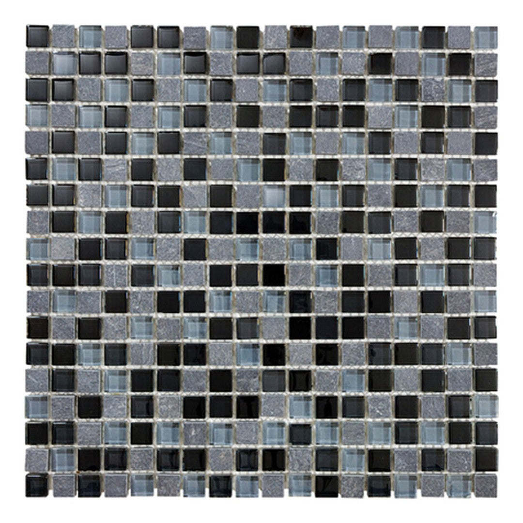 Florida Tile Bliss 12" x 12" Natural Stone & Glass Mosaic
