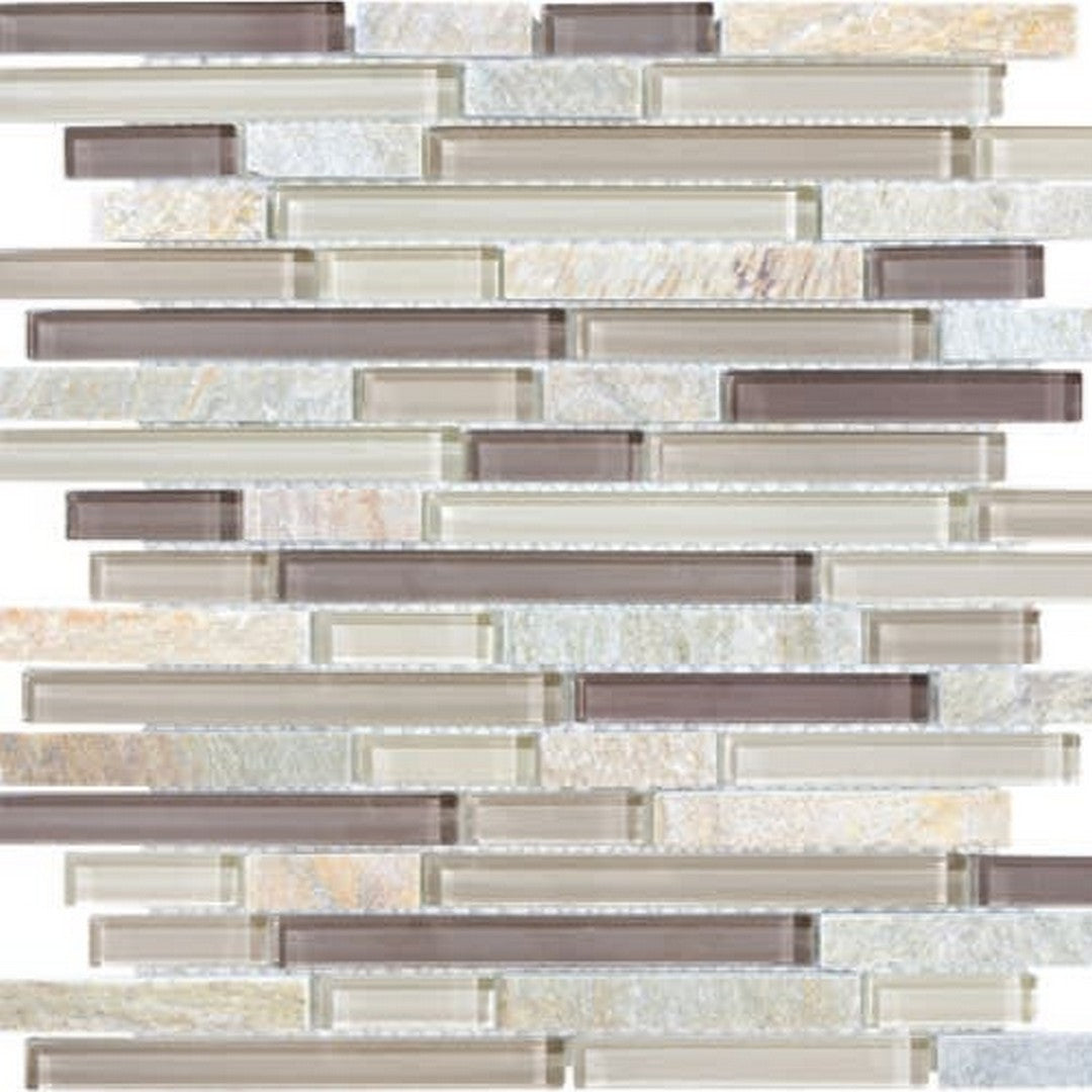 Florida Tile Bliss 12" x 12" Random Strip Natural Stone Mosaic