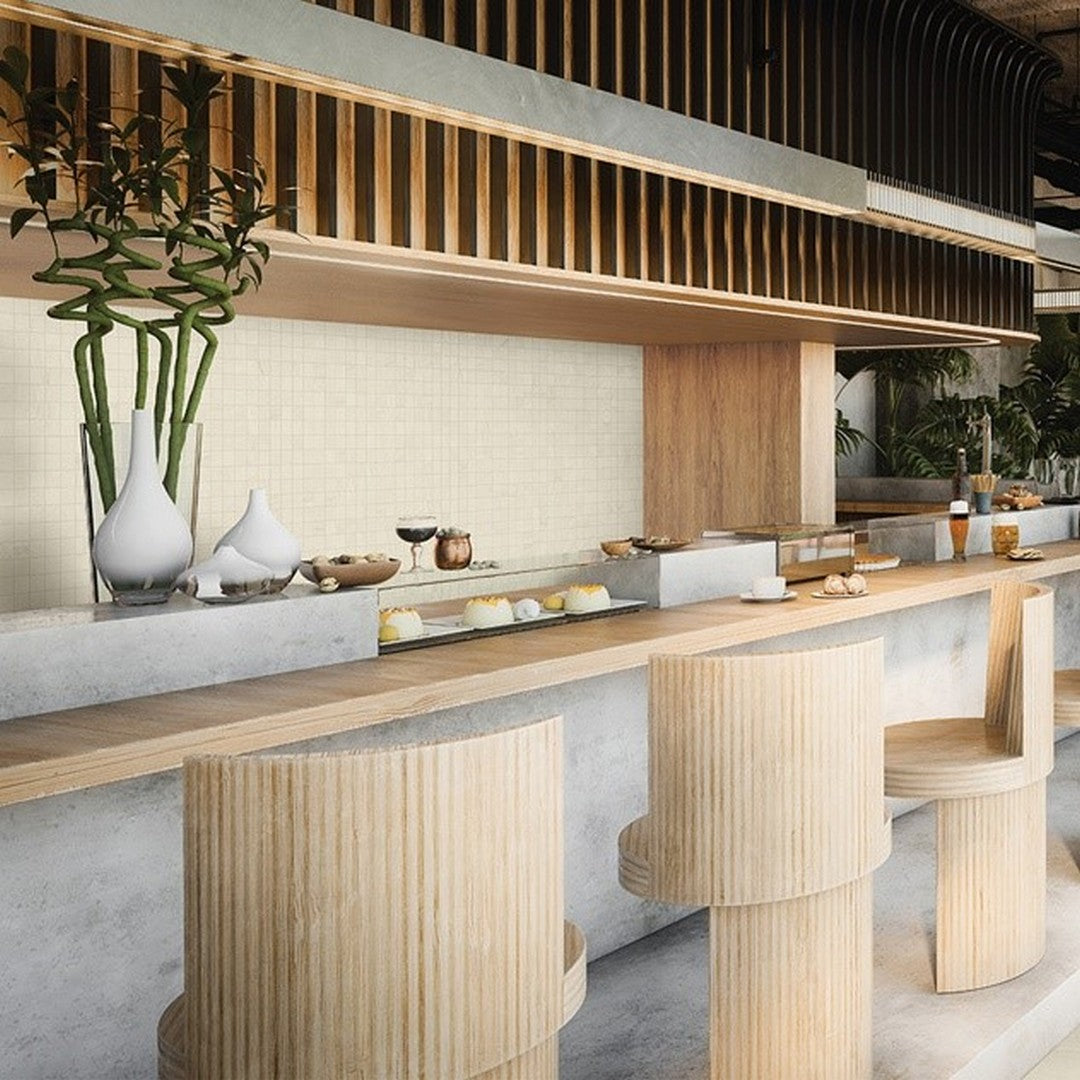 Florida Tile Passenger 12" x 12" Porcelain Matte Mosaic Wander White