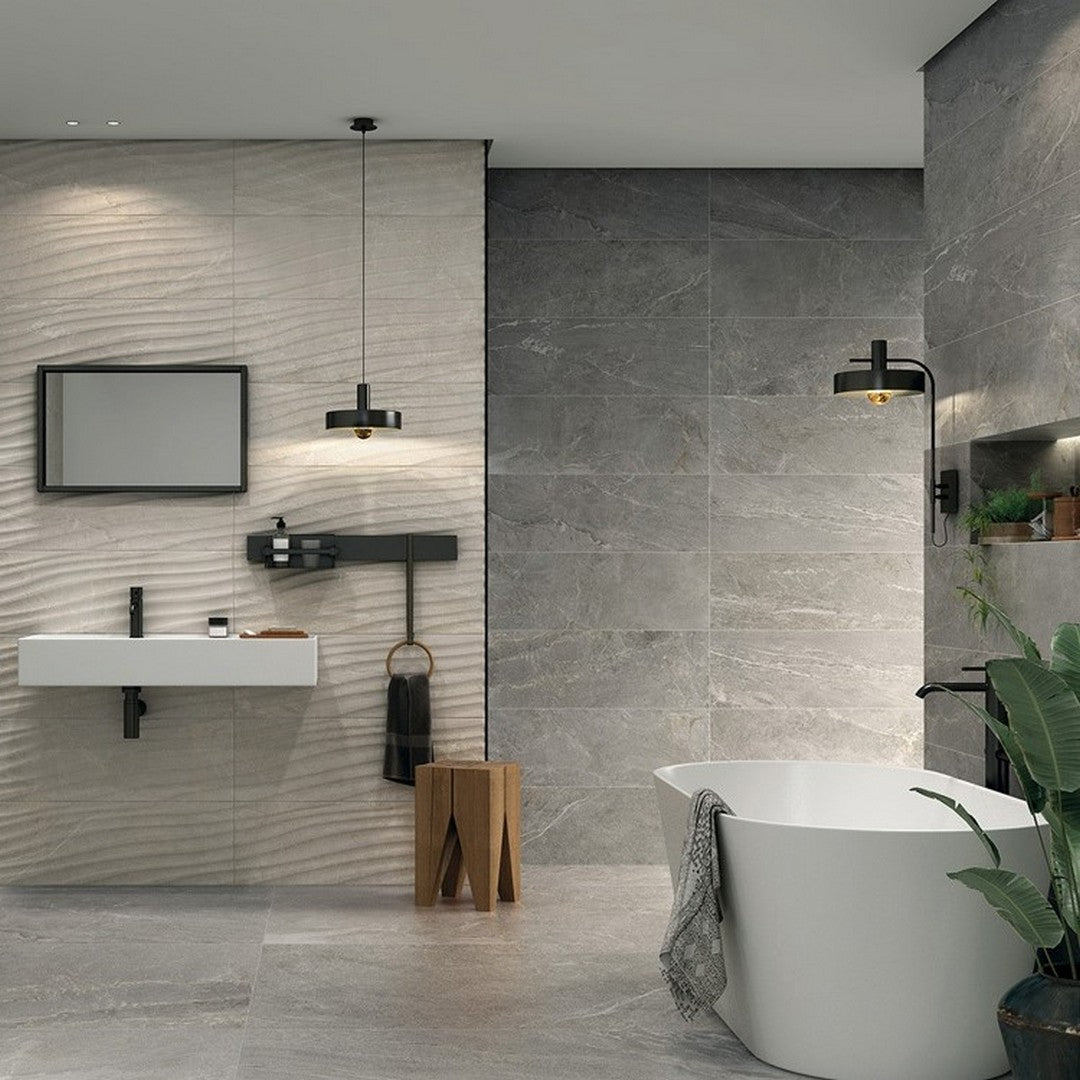Florida-Tile-Tempo-24-x-48-Polished-Porcelain-Tile-Dark-Gray