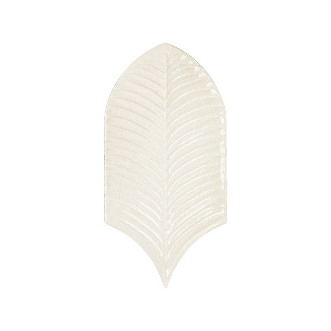 Daltile-Fyre-4-x-8-Glossy-Ceramic-Leaf-Wall-Tile-Pixie-White