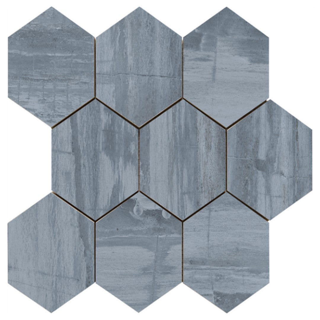 Happy Floors Fossil 11.5" x 14" Natural Porcelain Hexagon Mosaic