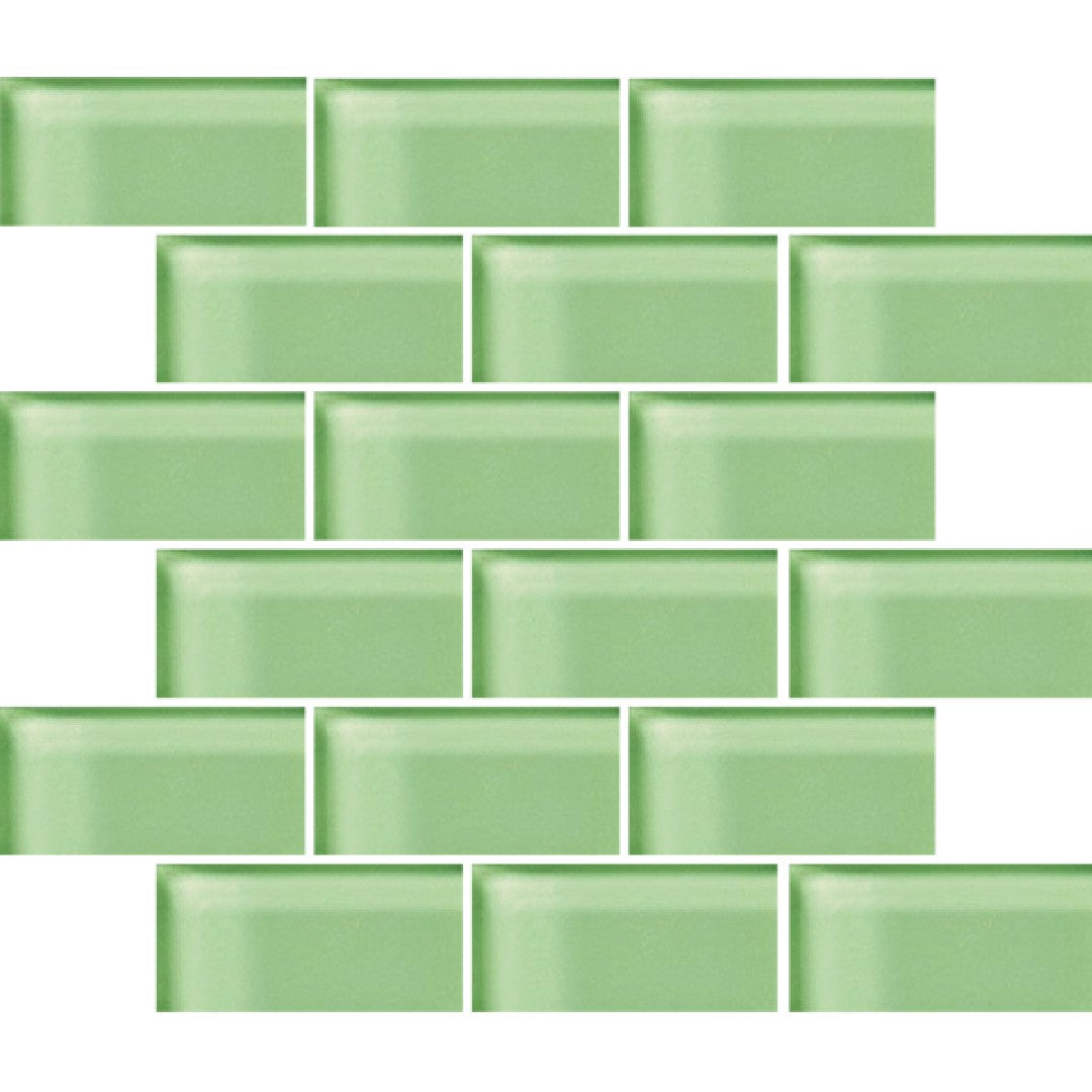 Crossville Glass Blox 12" x 12" Glass 2x4" Brick Mosaic