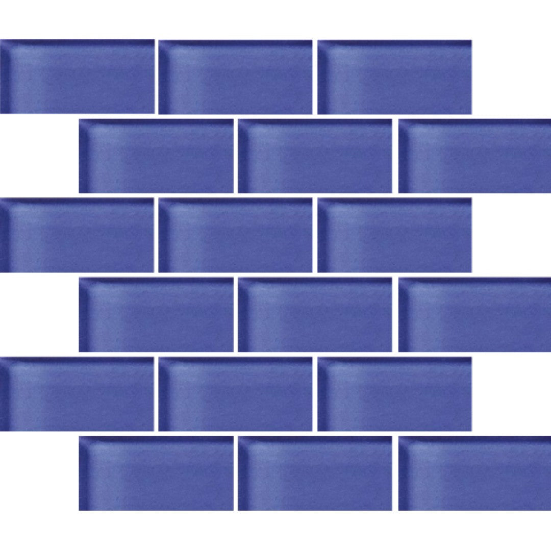 Crossville Glass Blox 12" x 12" Glass 2x4" Brick Mosaic