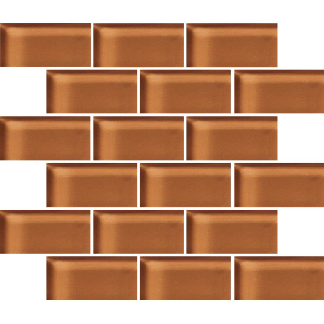 Crossville Glass Blox 12" x 12" Glass 2x4" Brick Mosaic