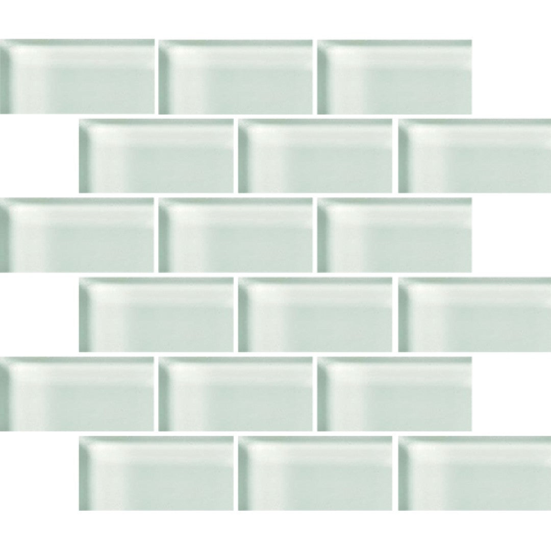 Crossville Glass Blox 12" x 12" Glass 2x4" Brick Mosaic