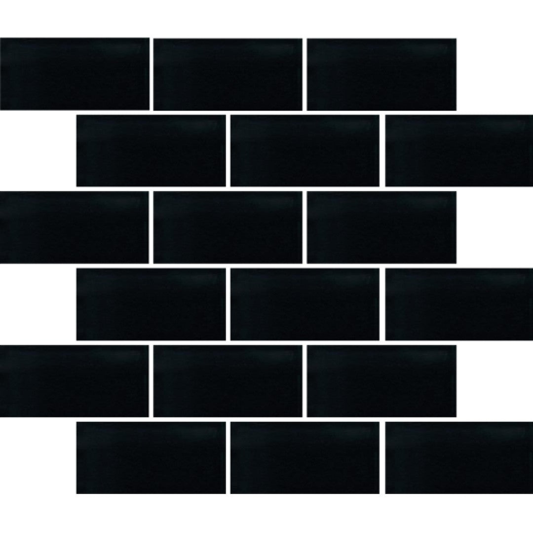 Crossville Glass Blox 12" x 12" Glass 2x4" Brick Mosaic