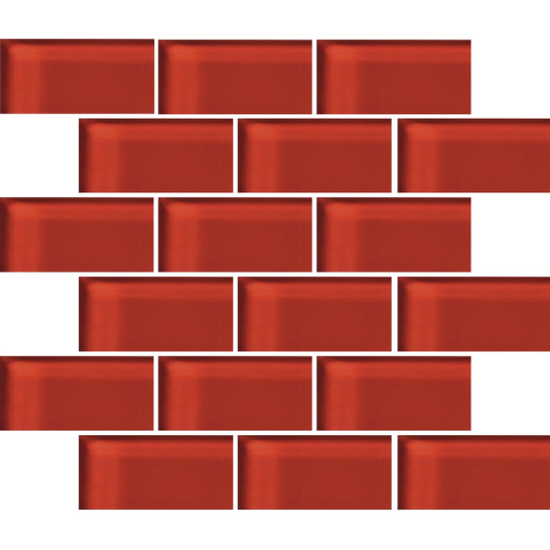 Crossville Glass Blox 12" x 12" Glass 2x4" Brick Mosaic