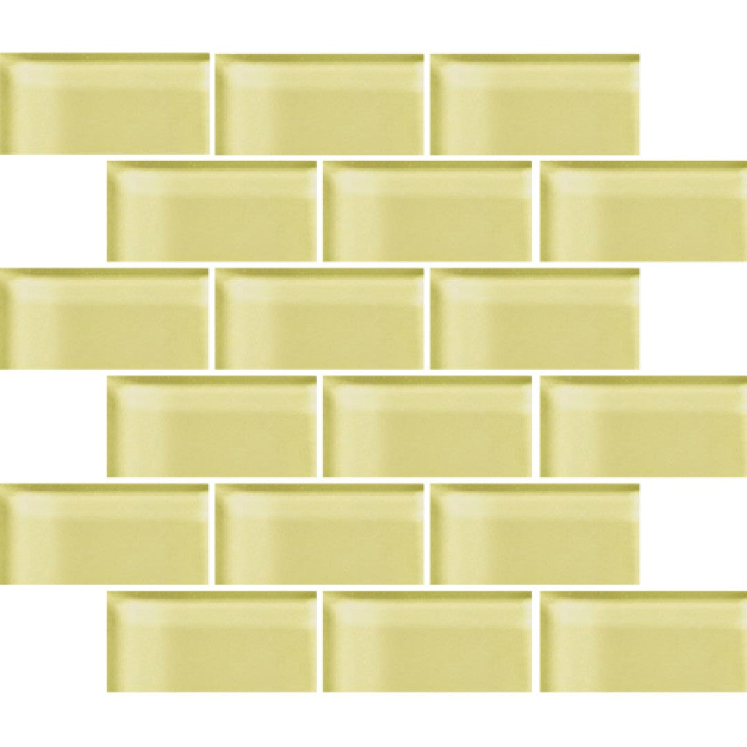 Crossville Glass Blox 12" x 12" Glass 2x4" Brick Mosaic