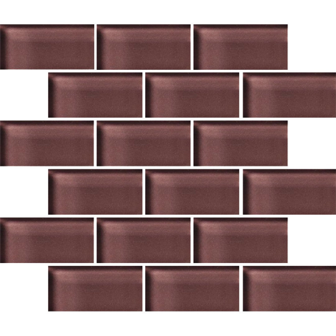Crossville Glass Blox 12" x 12" Glass 2x4" Brick Mosaic