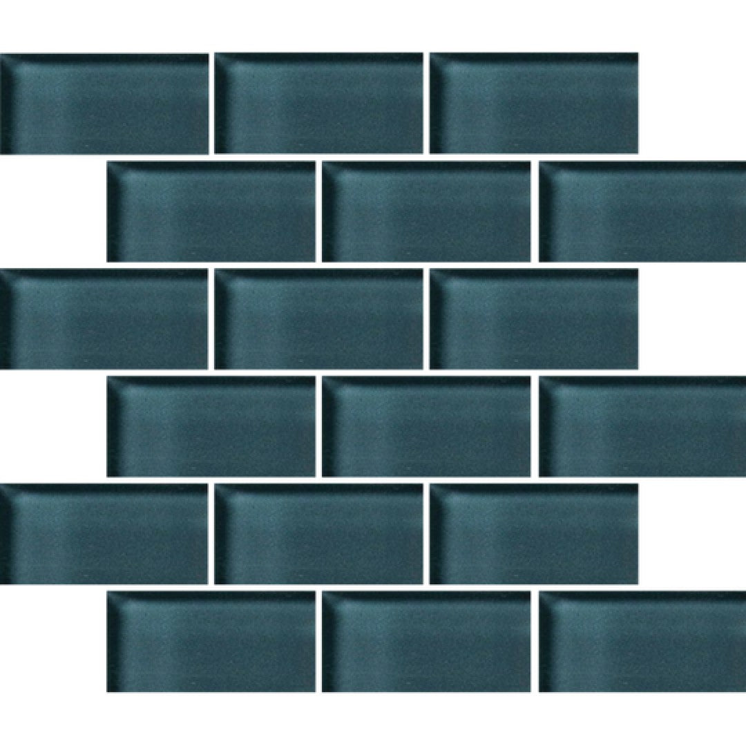 Crossville Glass Blox 12" x 12" Glass 2x4" Brick Mosaic
