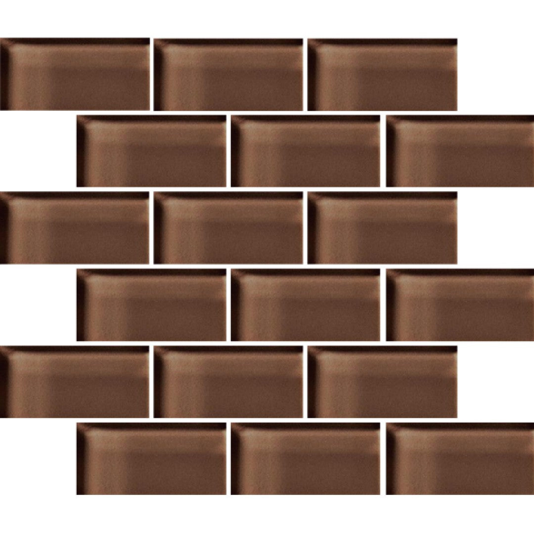 Crossville Glass Blox 12" x 12" Glass 2x4" Brick Mosaic