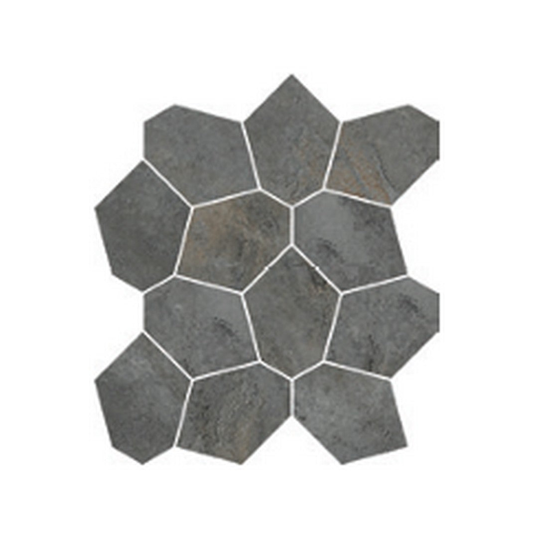 Del Conca USA Bergen 12" x 14" Rectified Porcelain 3x5" Leaves Mosaic