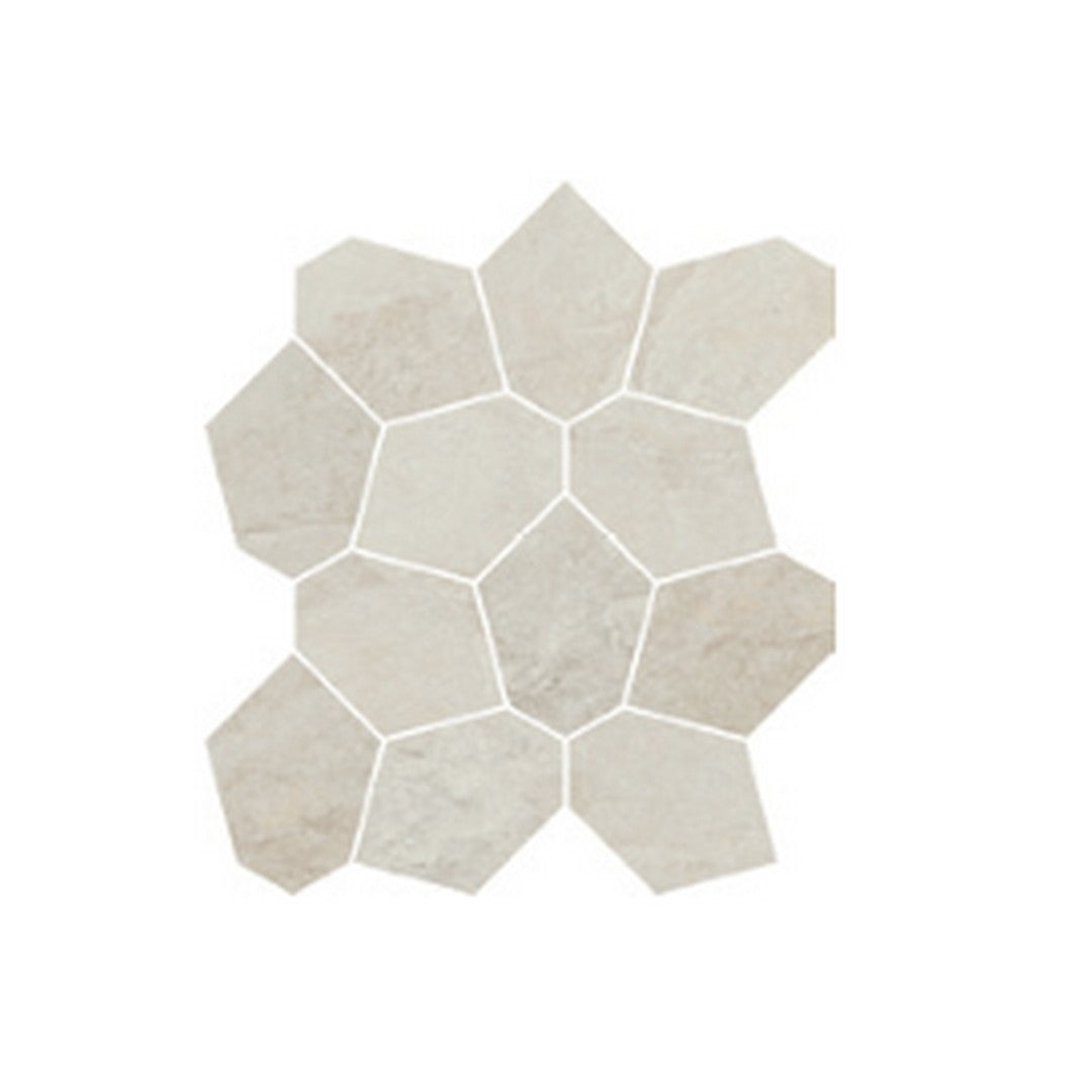 Del Conca USA Bergen 12" x 14" Rectified Porcelain 3x5" Leaves Mosaic