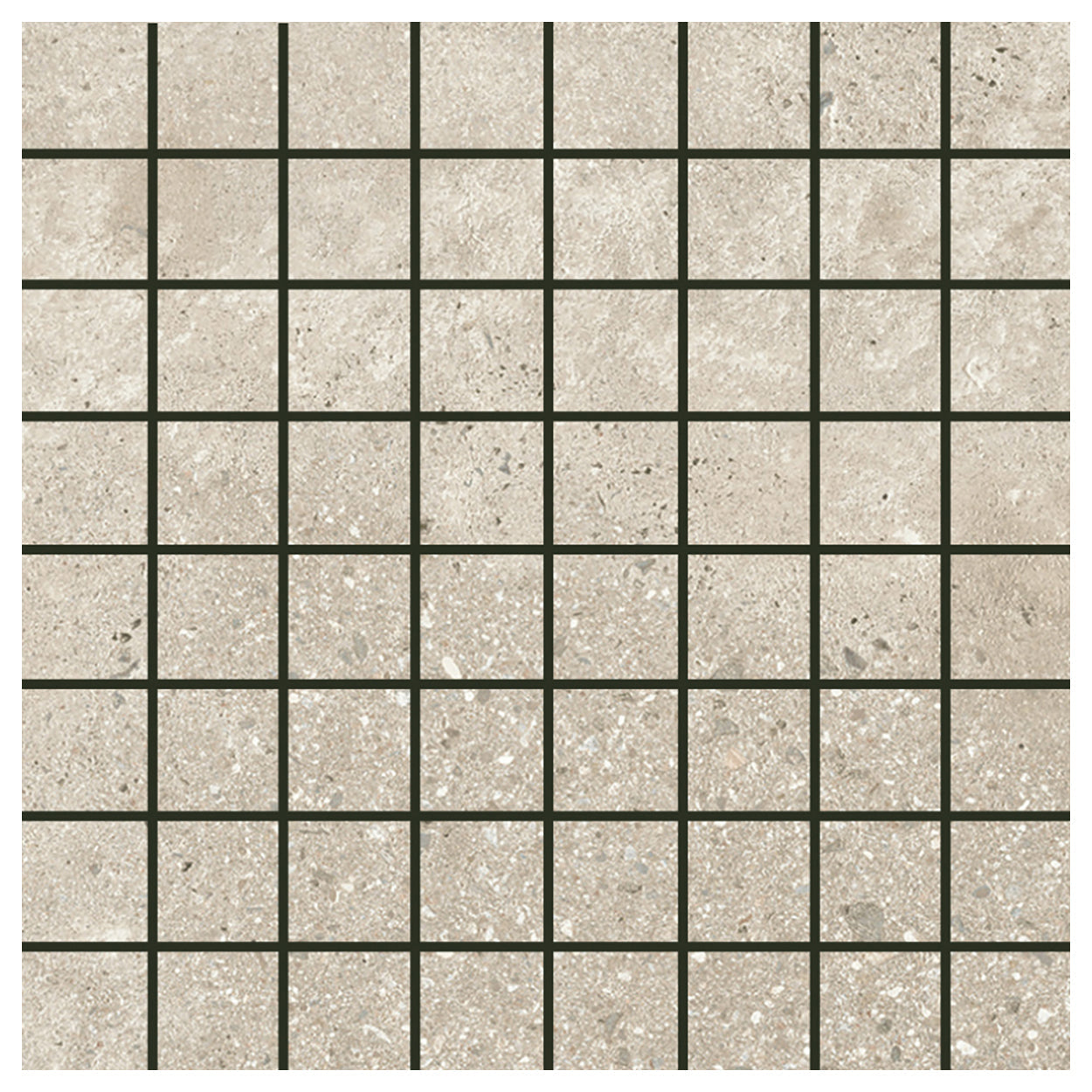Del Conca USA Chamonix 12" x 12" Matte Porcelain 1.4" Square Mosaic