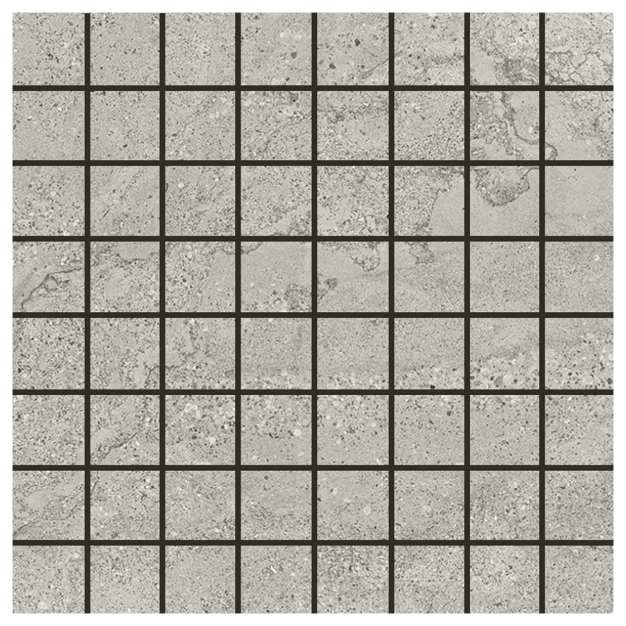 Del Conca USA Chamonix 12" x 12" Matte Porcelain 1.4" Square Mosaic