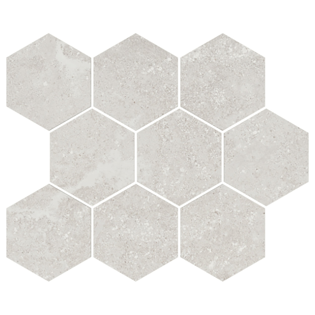 Del Conca USA Chamonix 10" x 12" Matte Porcelain 4" Hexagon Mosaic