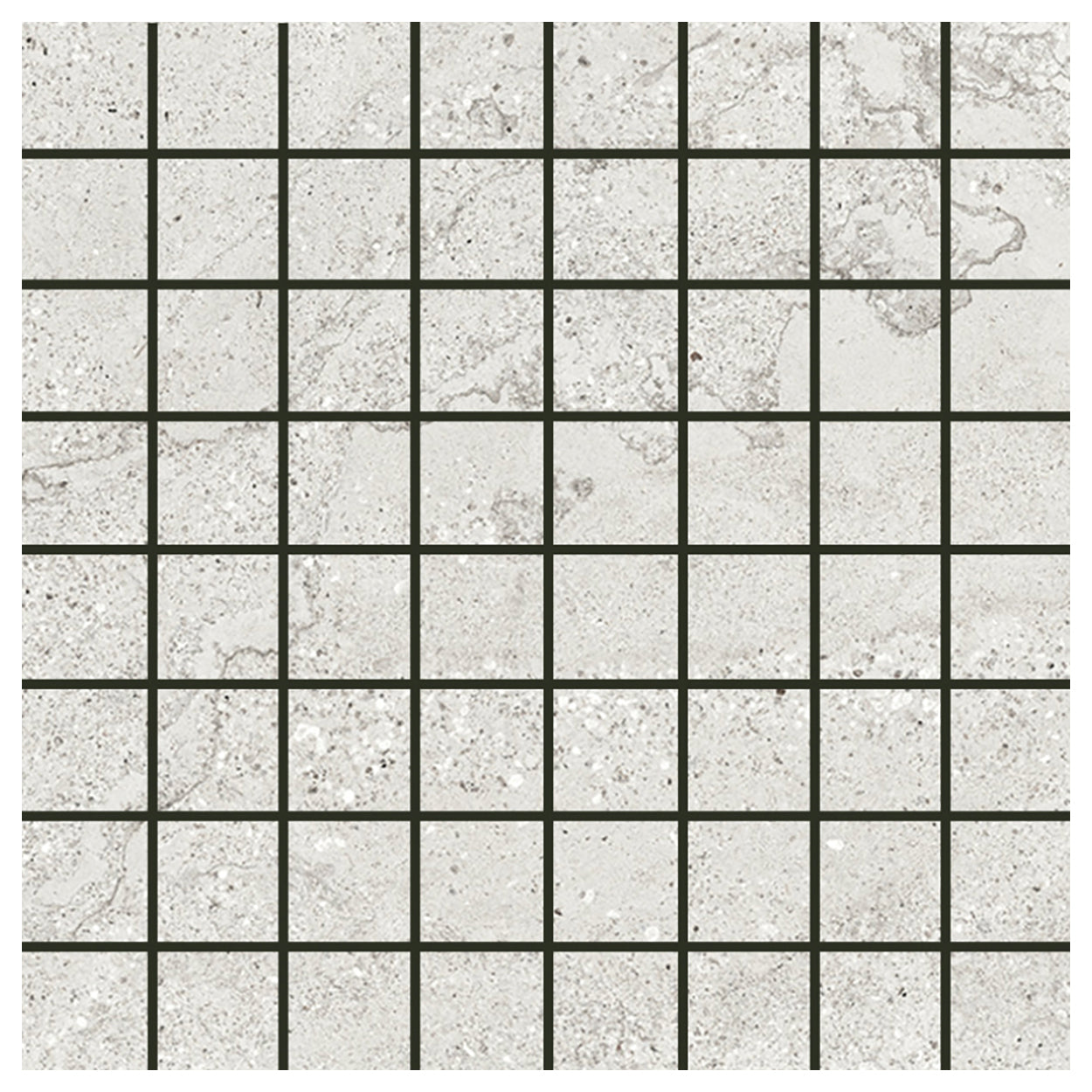 Del Conca USA Chamonix 12" x 12" Matte Porcelain 1.4" Square Mosaic