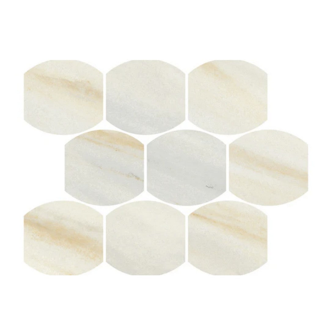 Del Conca USA Eden 12" x 12" Rectified Porcelain 3.62" Lens Mosaic