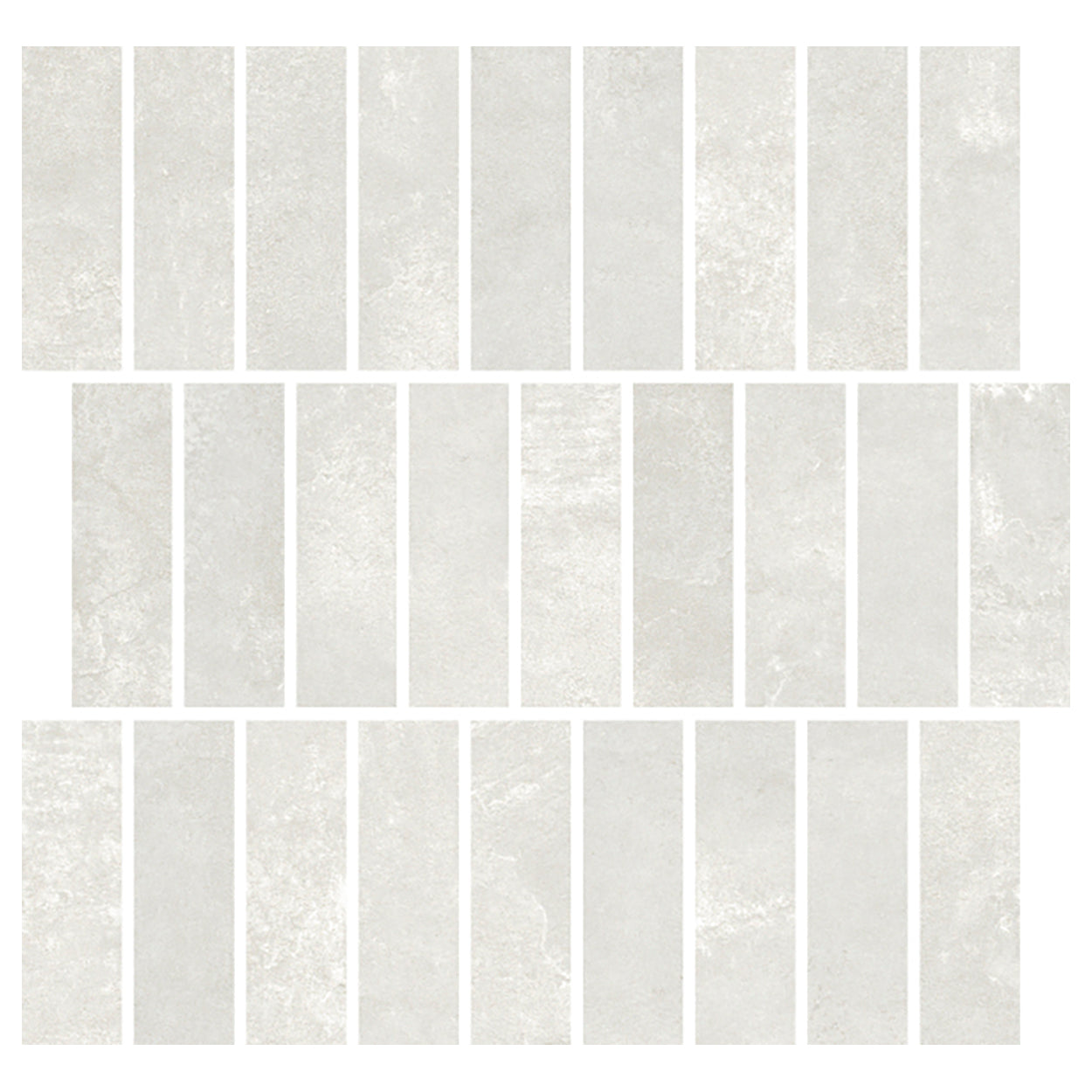 Del Conca USA Essential 12" x 12" Rectified Matte Porcelain Offset Mosaic