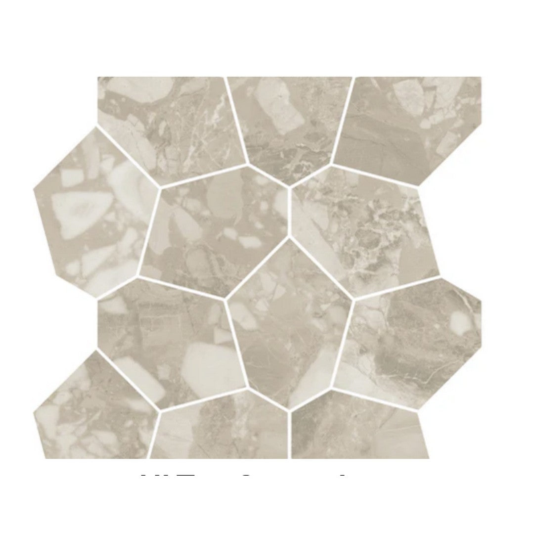 Del Conca USA Elements 12" x 12" Rectified Porcelain Leaves Mosaic