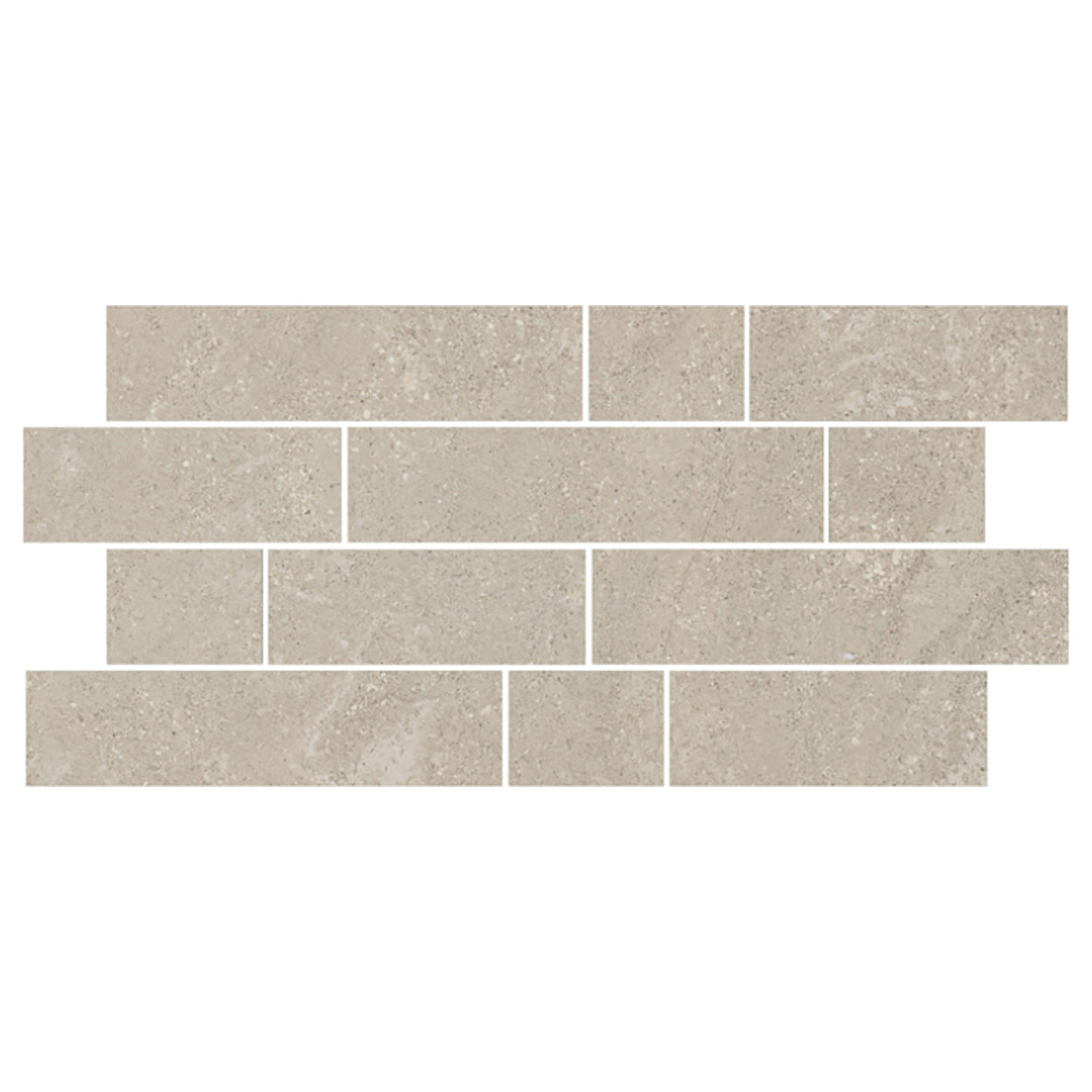 Del Conca USA Chamonix 12" x 24" Matte Porcelain Muretto Brick Mosaic