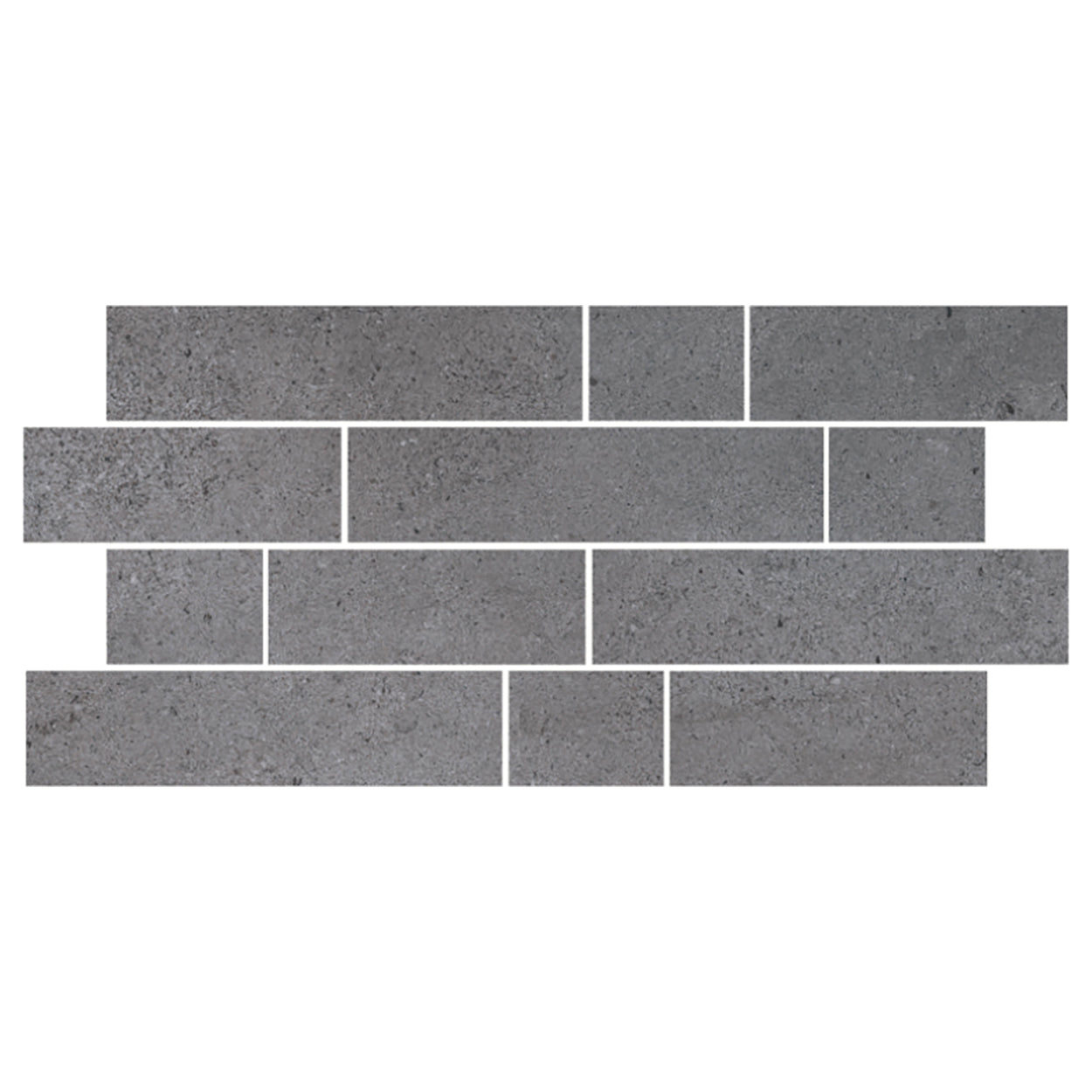 Del Conca USA Chamonix 12" x 24" Matte Porcelain Muretto Brick Mosaic