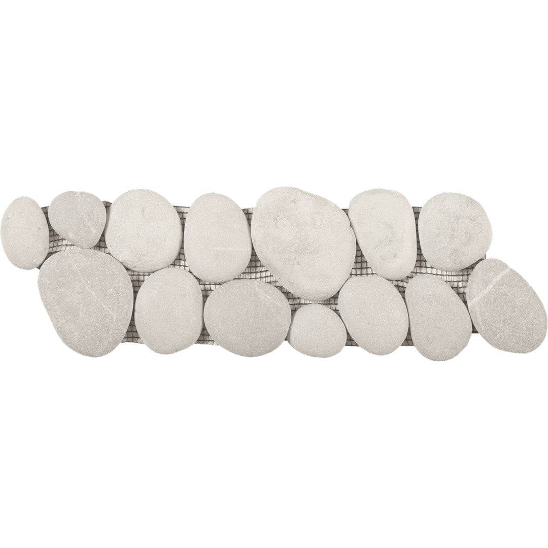 Bati Orient Bali 4" x 12" Rectified Matte Pebble Natural Stone Mosaic Border