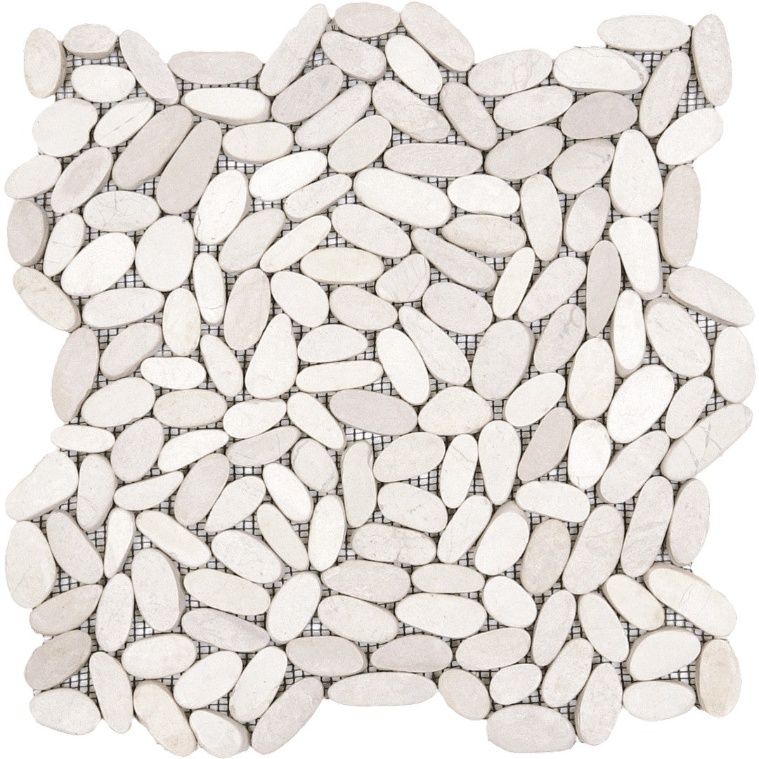 Bati Orient Bali 12" x 12" Matte Sliced Pebble Natural Stone Mosaic