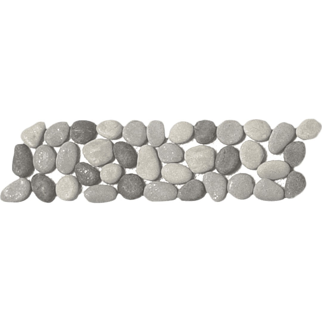 Bati Orient Bali 4" x 12" Reconstituted Pebble Natural Stone Mosaic Border