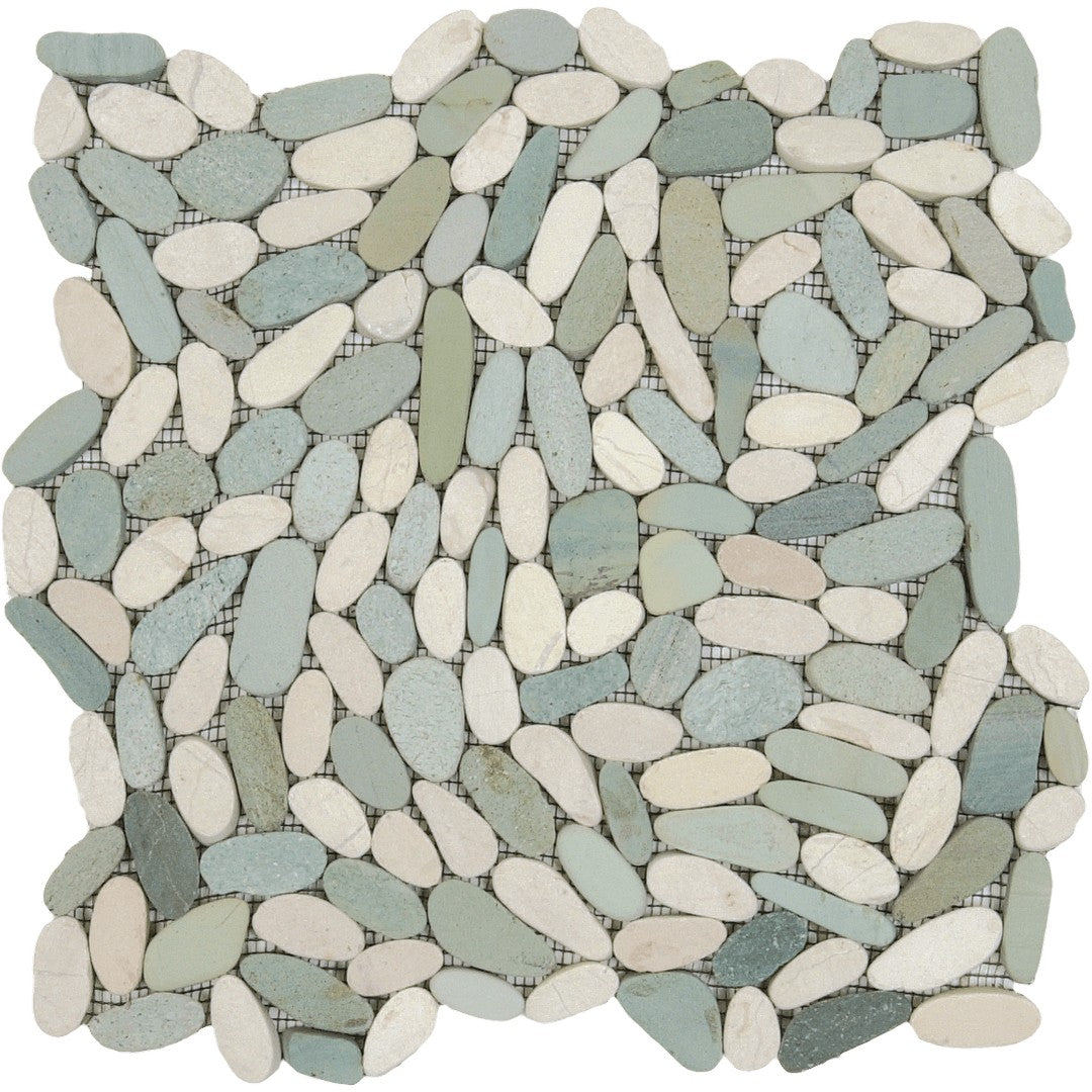 Bati Orient Bali 12" x 12" Matte Sliced Pebble Natural Stone Mosaic