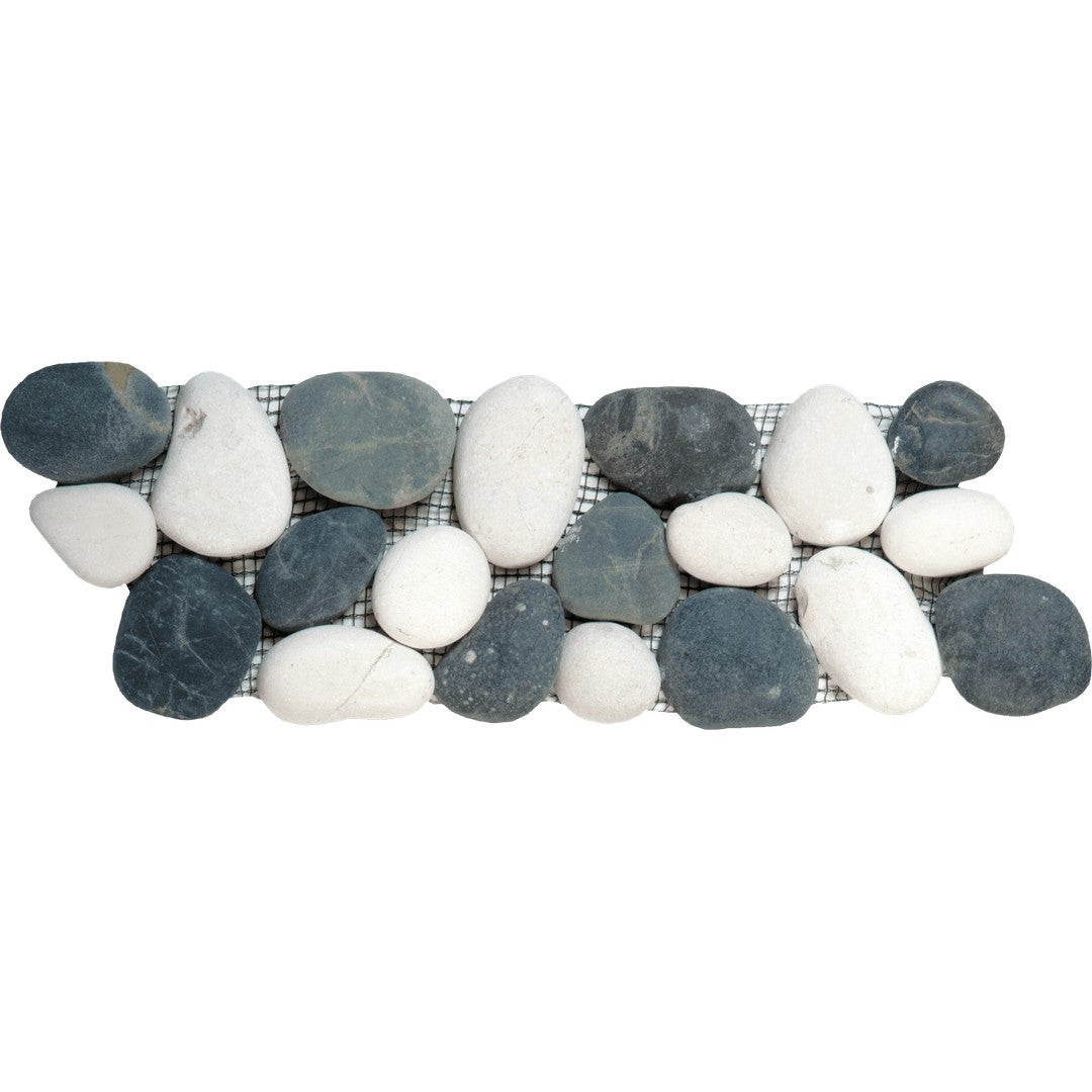 Bati Orient Bali 4" x 12" Rectified Matte Pebble Natural Stone Mosaic Border