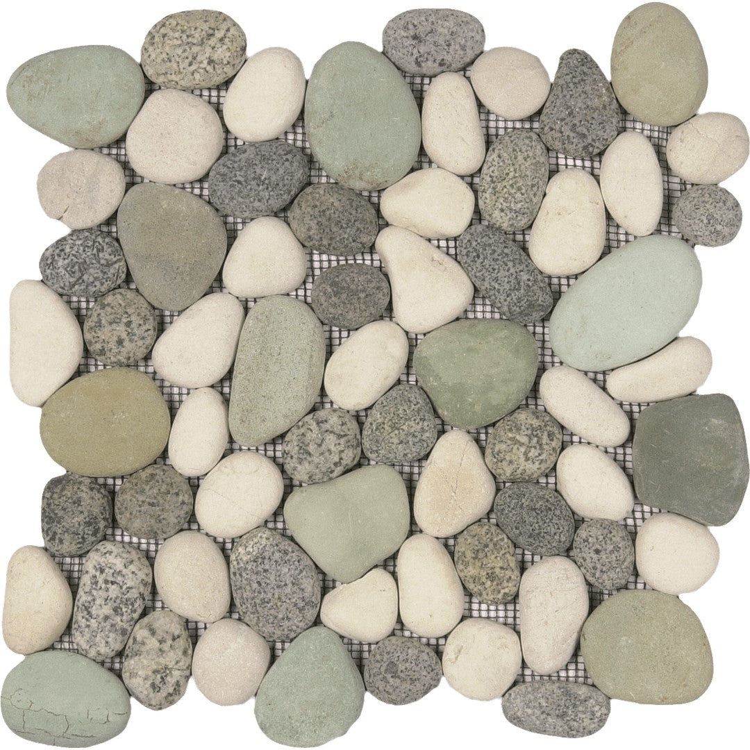 Bati Orient Bali 12" x 12" Rectified Matte Pebble Natural Stone Mosaic