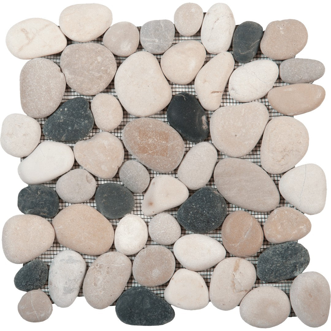 Bati Orient Bali 12" x 12" Rectified Matte Pebble Natural Stone Mosaic