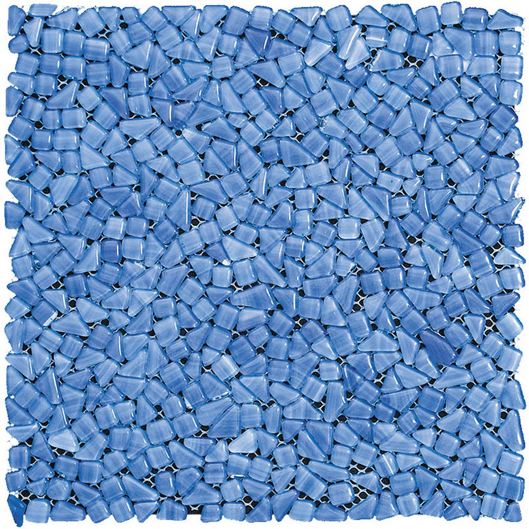 MiR Gems 11.8" x 11.8" Glossy Glass Pebble Mosaic