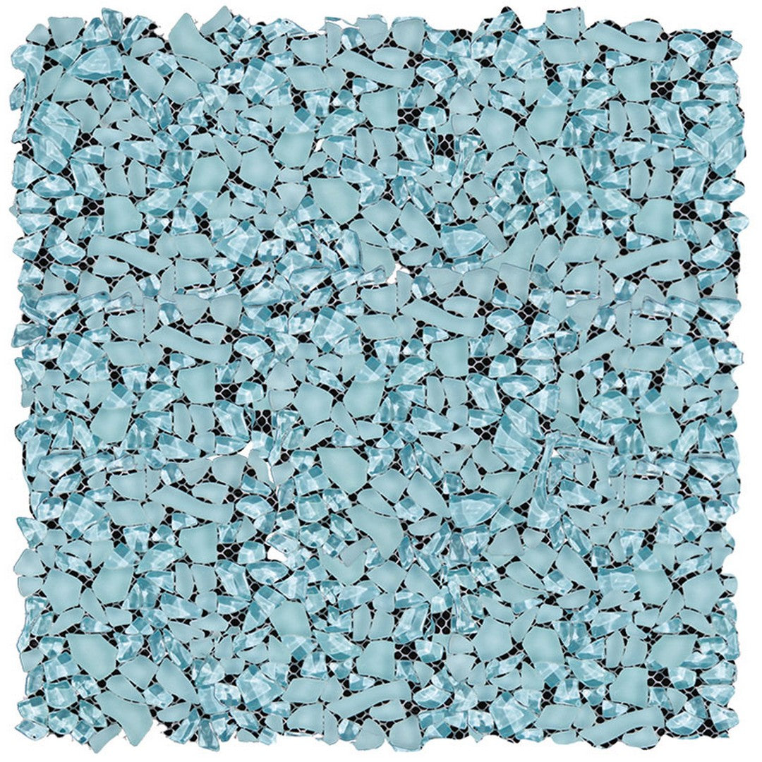 MiR Gems 11.2" x 11.2" Glass Pebble Mosaic