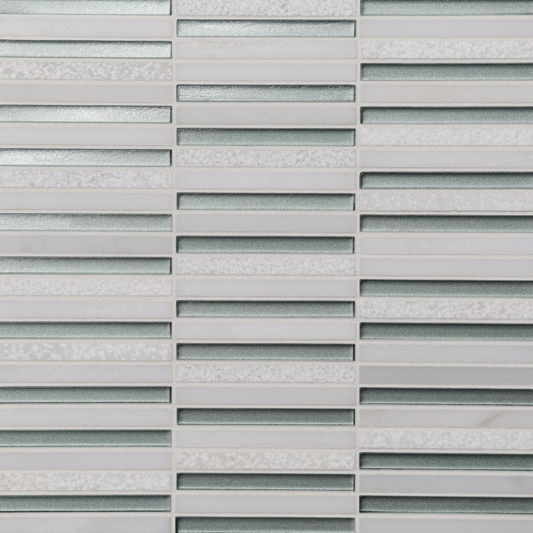 Bedrosians Kaikos 11.75" x 12" Stacked Glass/Stone Mosaic (Sale)