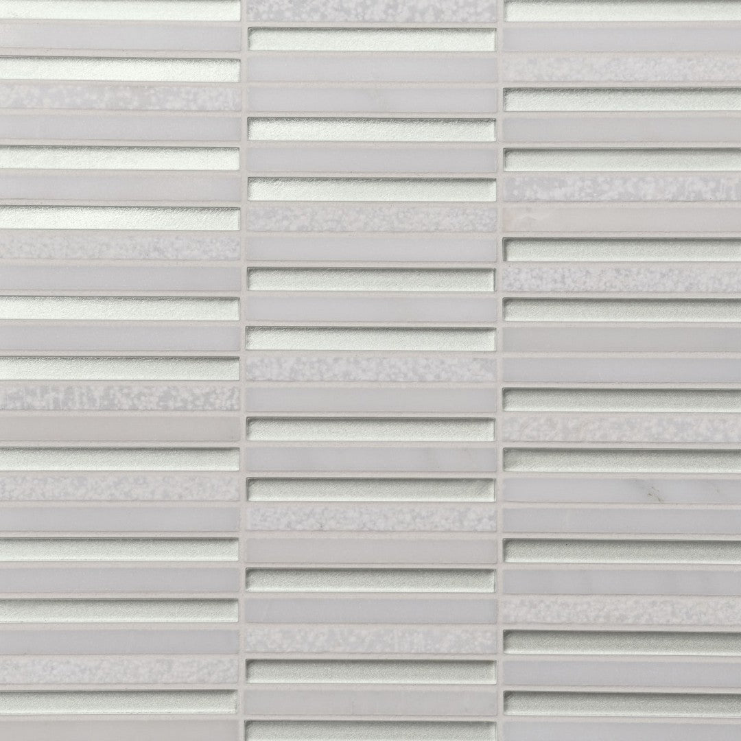 Bedrosians Kaikos 11.75" x 12" Stacked Glass/Stone Mosaic (Sale)