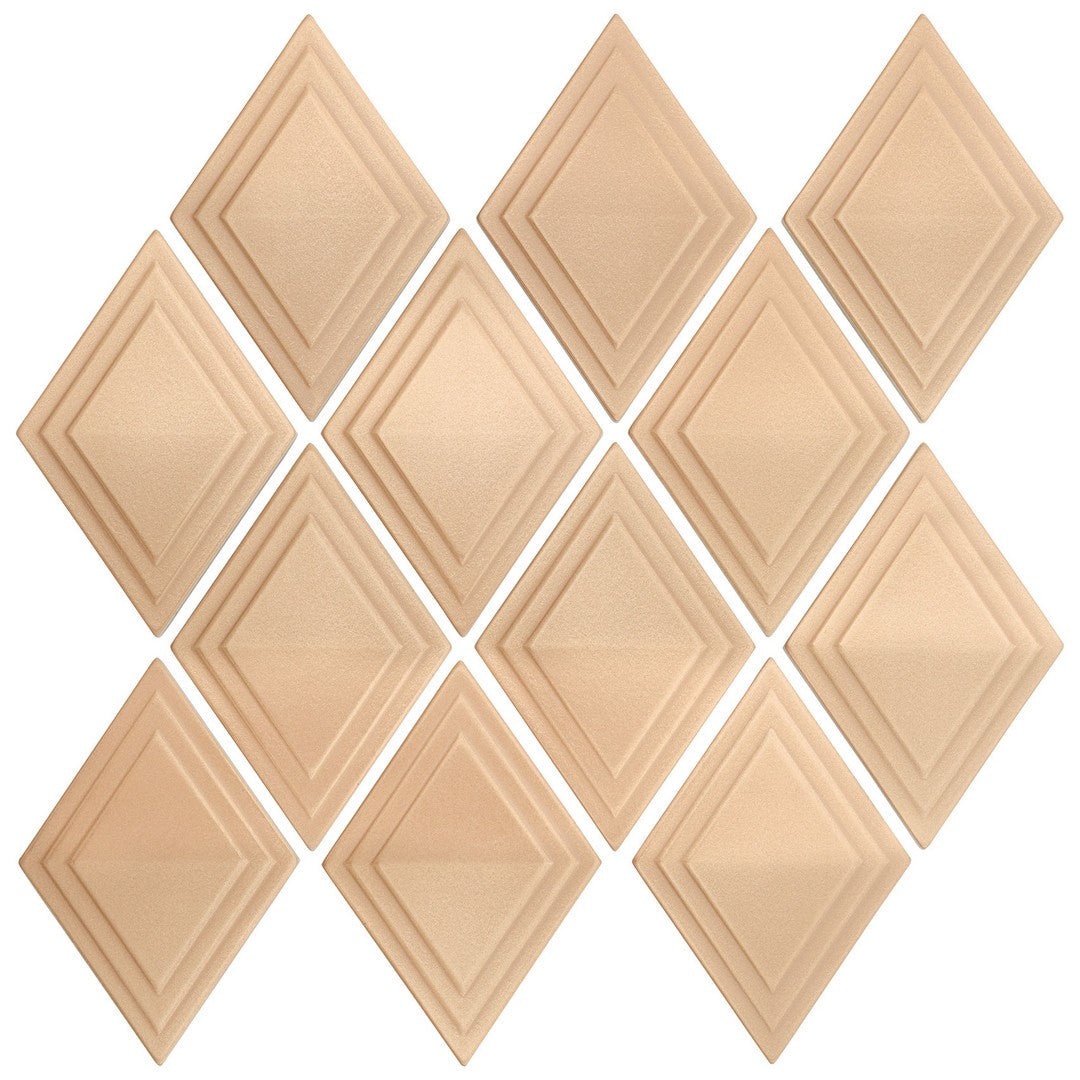 Marazzi GeoMetal 12" x 14" Satin Metal Harlequin Mosaic